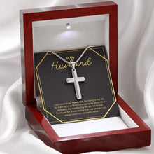 Load image into Gallery viewer, I can always count on stainless steel cross premium led mahogany wood box
