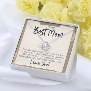 For all the times love knot pendant yellow flower