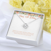 Load image into Gallery viewer, Live Every Second love knot pendant yellow flower
