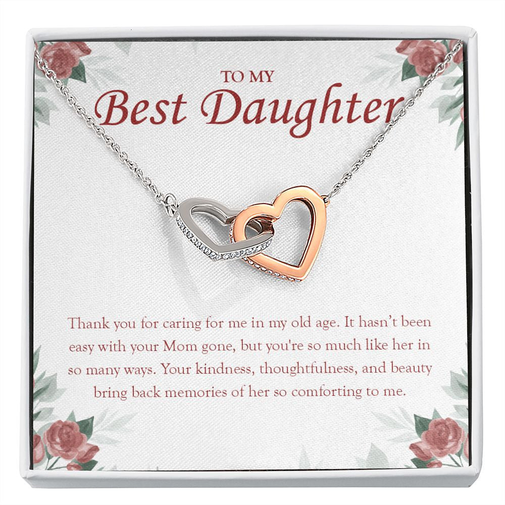 Brings Back Memories interlocking heart necklace front