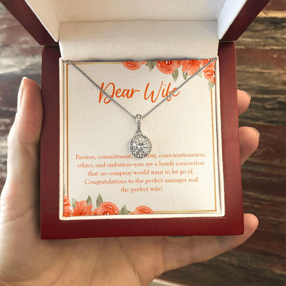 Passion, Commitment, And Sincerity eternal hope necklace luxury led box hand holding