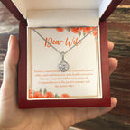 Passion, Commitment, And Sincerity eternal hope necklace luxury led box hand holding