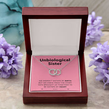 Load image into Gallery viewer, Sister By Heart double circle pendant luxury led box purple flowers
