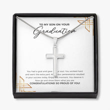 Load image into Gallery viewer, Show Them stainless steel cross necklace front
