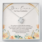 Give You Three Gifts love knot necklace front