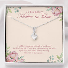 Load image into Gallery viewer, Raised The Man Of My Dreams alluring beauty necklace front
