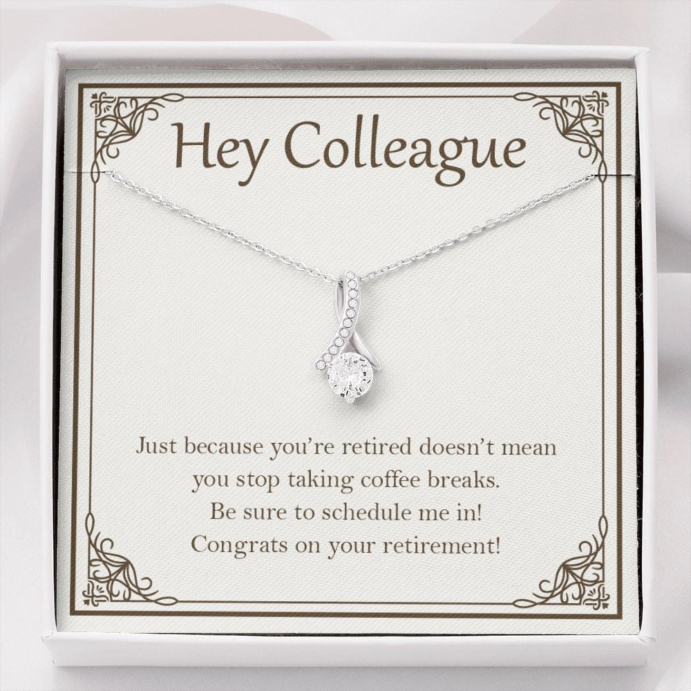 Don't Stop Taking Coffee Breaks alluring beauty necklace front