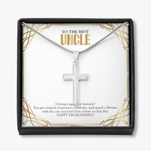 Load image into Gallery viewer, Spend A Lifetime stainless steel cross necklace front
