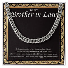 Load image into Gallery viewer, My Sister My Bestfriend cuban link chain silver front
