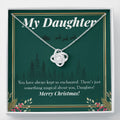 Kept Us Enchanted love knot necklace front
