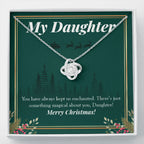 Kept Us Enchanted love knot necklace front