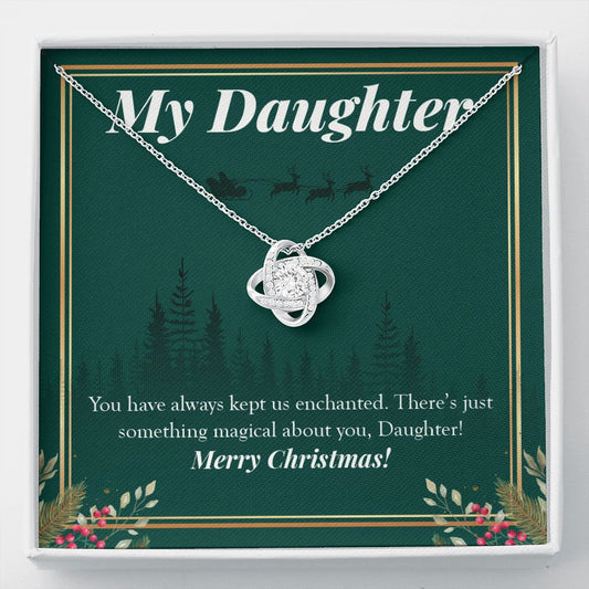 Kept Us Enchanted love knot necklace front