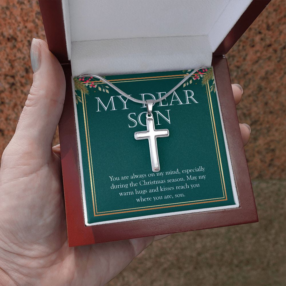 Always On My Mind stainless steel cross luxury led box hand holding