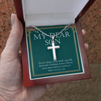 Always On My Mind stainless steel cross luxury led box hand holding
