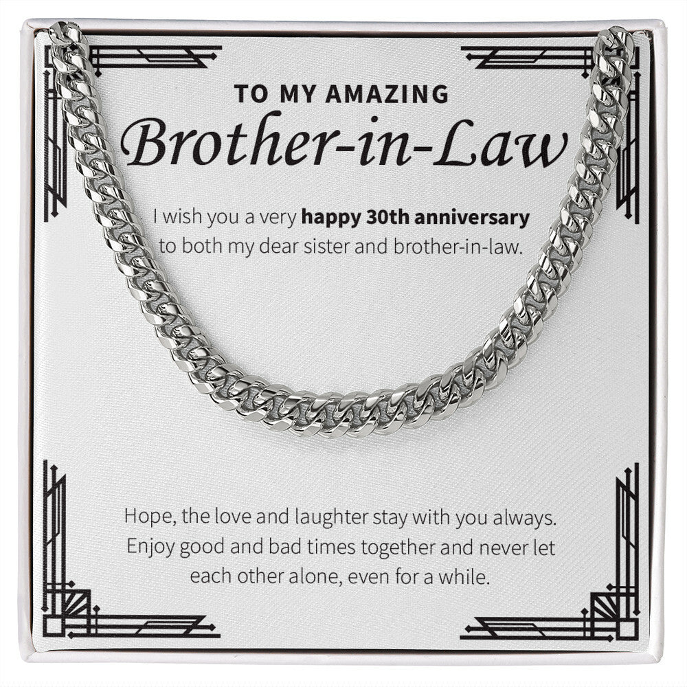 Love And Laughter Stays With You cuban link chain silver front