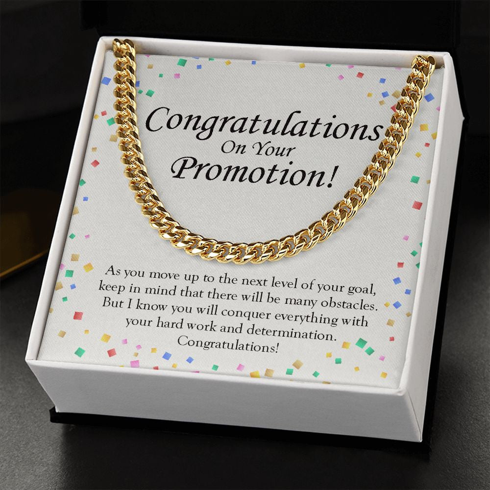 You Will Conquer Everything cuban link chain gold standard box