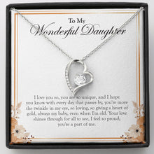Load image into Gallery viewer, Heart Of Gold forever love silver necklace front
