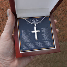 Load image into Gallery viewer, Bless Your Marriage stainless steel cross luxury led box hand holding

