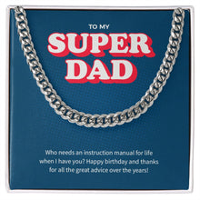 Load image into Gallery viewer, Instruction Manual cuban link chain silver front
