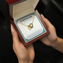 Load image into Gallery viewer, Be Proud Of Your Work interlocking heart pendant luxury hold hand
