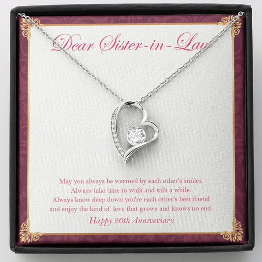 To Walk And Talk forever love silver necklace front