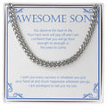 You Deserve The Best cuban link chain silver front