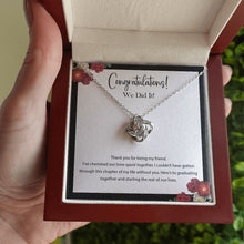 Load image into Gallery viewer, We Did It love knot necklace luxury led box hand holding
