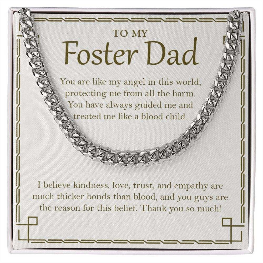 Thicker Bonds Than Blood cuban link chain silver front