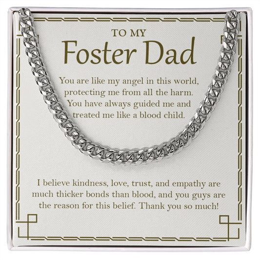 Thicker Bonds Than Blood cuban link chain silver front
