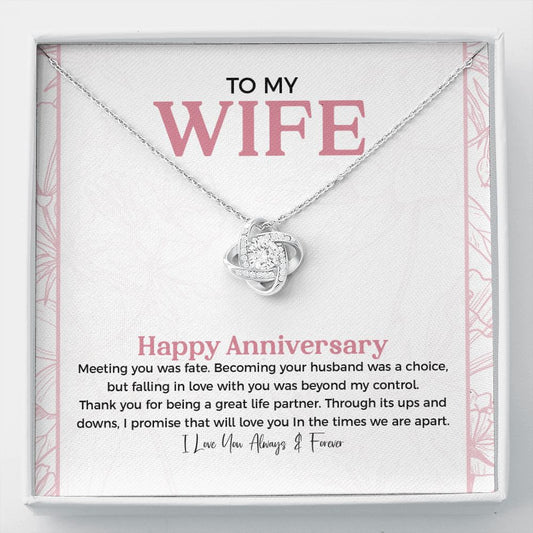 Great Life Partner love knot necklace front