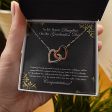 Load image into Gallery viewer, Lose Sight of the Shore interlocking heart necklace in hand
