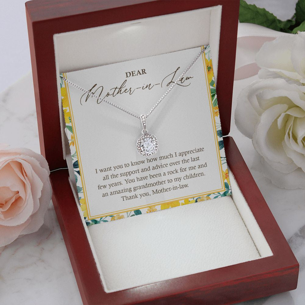 I Appreciate All Your Support eternal hope necklace premium led mahogany wood box