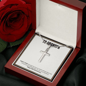 Years Have Gone By stainless steel cross luxury led box rose