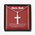 Like A Comic Book stainless steel cross necklace front