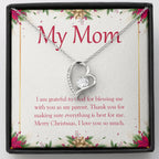 Blessing Me With A Parent forever love silver necklace front