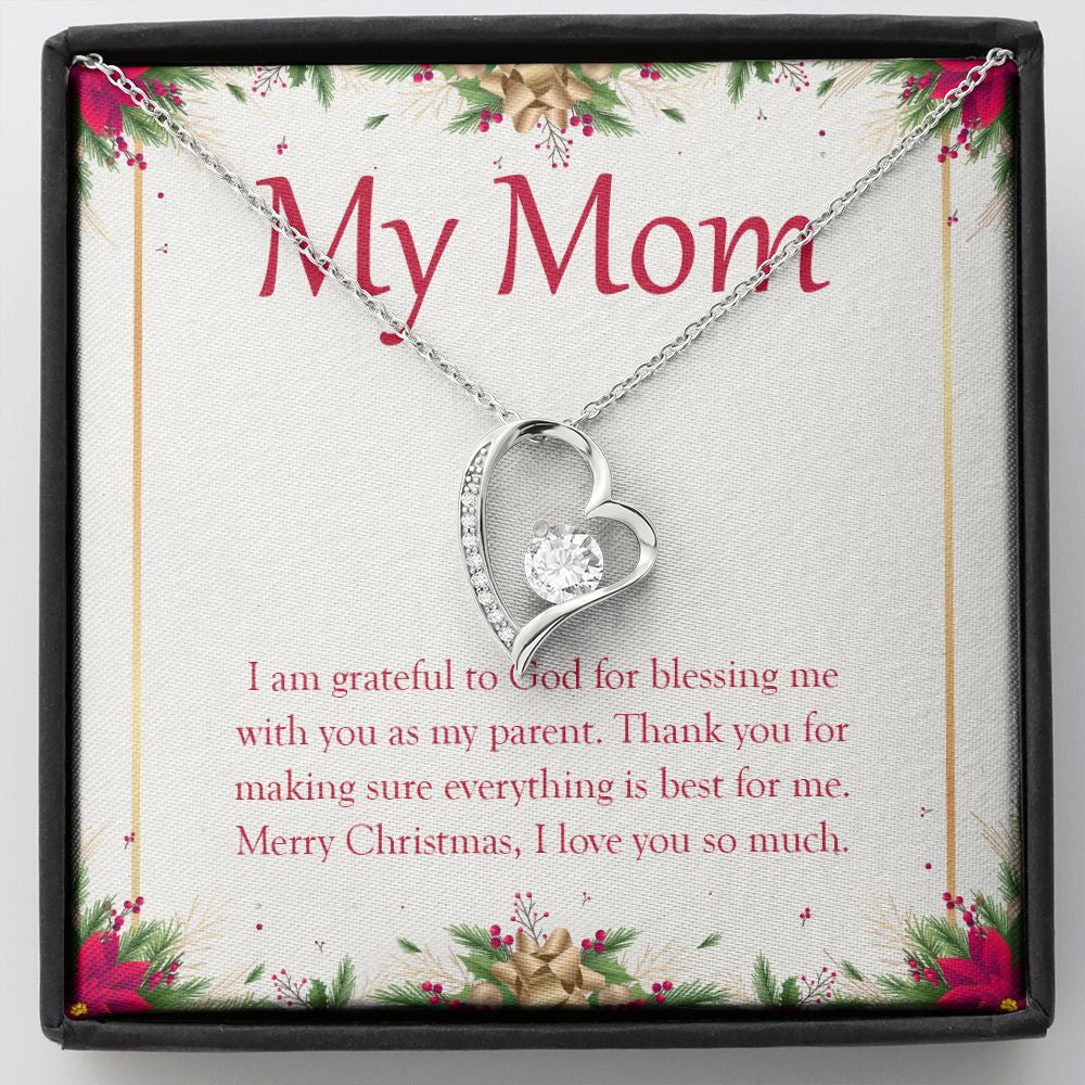 Blessing Me With A Parent forever love silver necklace front