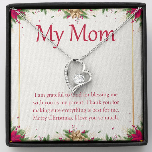 Blessing Me With A Parent forever love silver necklace front