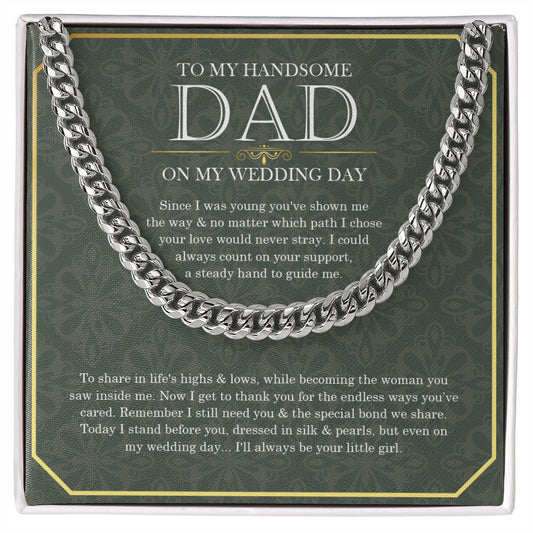 Becoming A Woman cuban link chain silver front