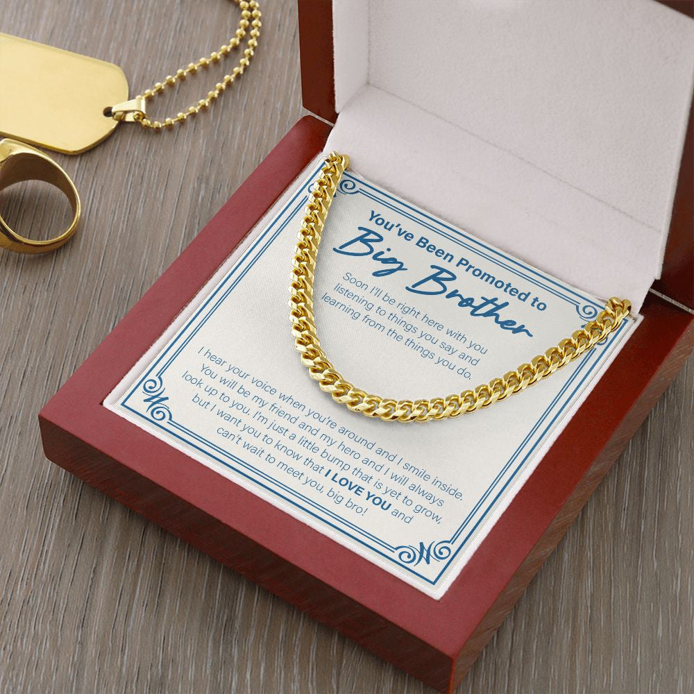 My Friend And Hero cuban link chain gold luxury led box