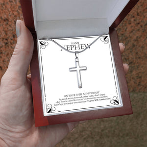 Devoted To One Another stainless steel cross luxury led box hand holding