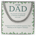 Thank You For The Wonderful Memories cuban link chain silver front