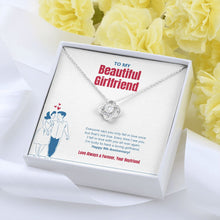 Load image into Gallery viewer, Fall In Love Again love knot pendant yellow flower
