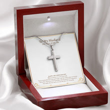 Load image into Gallery viewer, What An Honor It Is stainless steel cross premium led mahogany wood box
