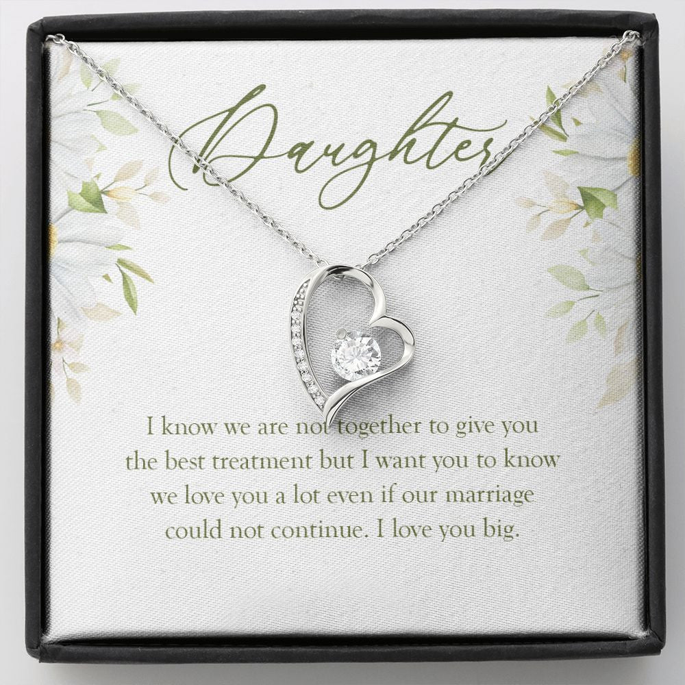 Love You A Lot forever love silver necklace front