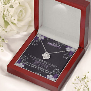 Not Even Time Will Change That love knot necklace premium led mahogany wood box
