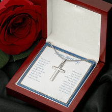 Load image into Gallery viewer, Success You Rejoice stainless steel cross luxury led box rose
