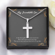 Load image into Gallery viewer, The Sunshine In My Day stainless steel cross yellow flower
