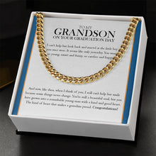 Load image into Gallery viewer, A Remarkable Young Man cuban link chain gold standard box
