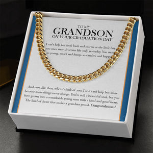 A Remarkable Young Man cuban link chain gold standard box