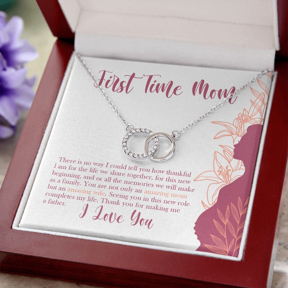 Making me a Father double circle necklace luxury led box close up